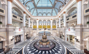 Londoner, Crystal Skylight, Macau, casino, steelworks, steel structure, brackets, aluminium and GRC cladding, aluminium cast decorative antennas, fall arrest system, life line system, grating, gutters, glass in led doors and windows, prefabrication, tender package design, design & build, brackets.